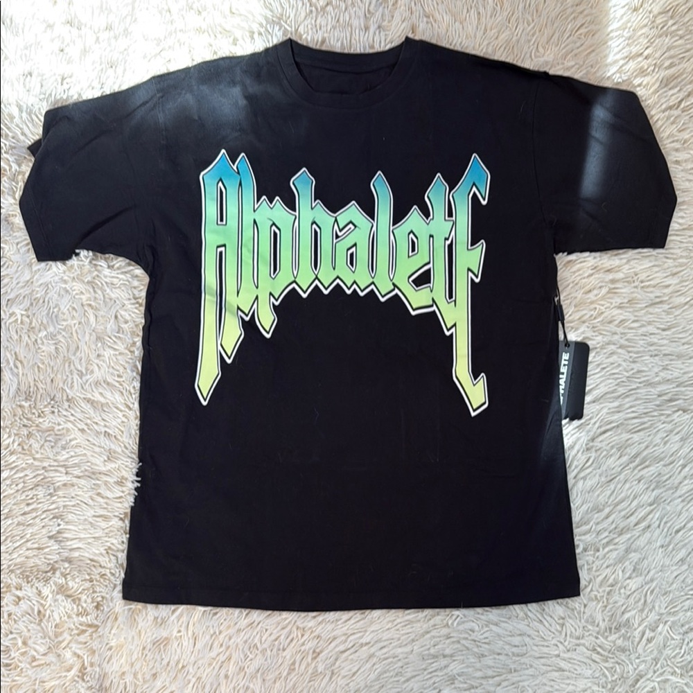 Alphalete Black and Blue Short Sleeve Tees